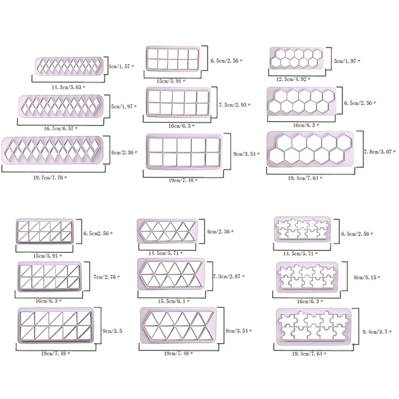 Set 3 Khuôn Cắt Bánh Bằng Nhựa Tiện Dụng