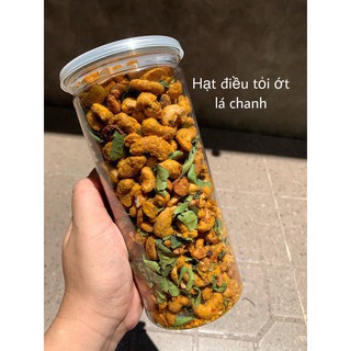 Hạt Điều Tỏi Ớt Lá Chanh Hủ - Cay Cay, Thơm Mùi Lá Chanh