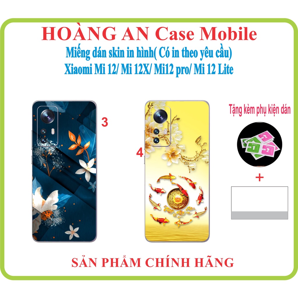 Miếng dán skin dành cho điện thoại xiaomi Mi12/ Mi 12X/ Mi 12 Pro/ Mi 12 Lite