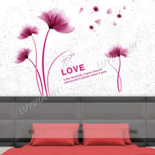 [ĐƠN 200K TẶNG QUÀ SIÊU YÊU]-Decal dán tường LUVINA trang trí phòng khách, phòng ngủ, quán cafe- Hoa phale hồng