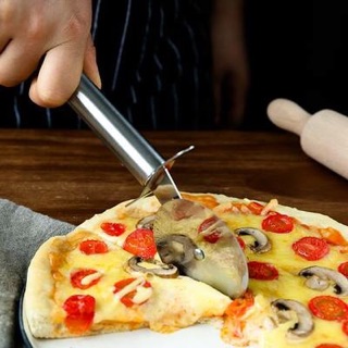 Dụng cụ, dao cắt bánh pizza bằng thép không gỉ