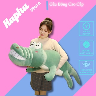 [HÀNG LOẠI 1] Gấu Bông Cá Sấu Mặt Ngáo, gối ôm hình thú nhồi bông cho bé Siêu To Khổng Lồ, Vải Co Giãn 4 Chiều Siêu Mềm