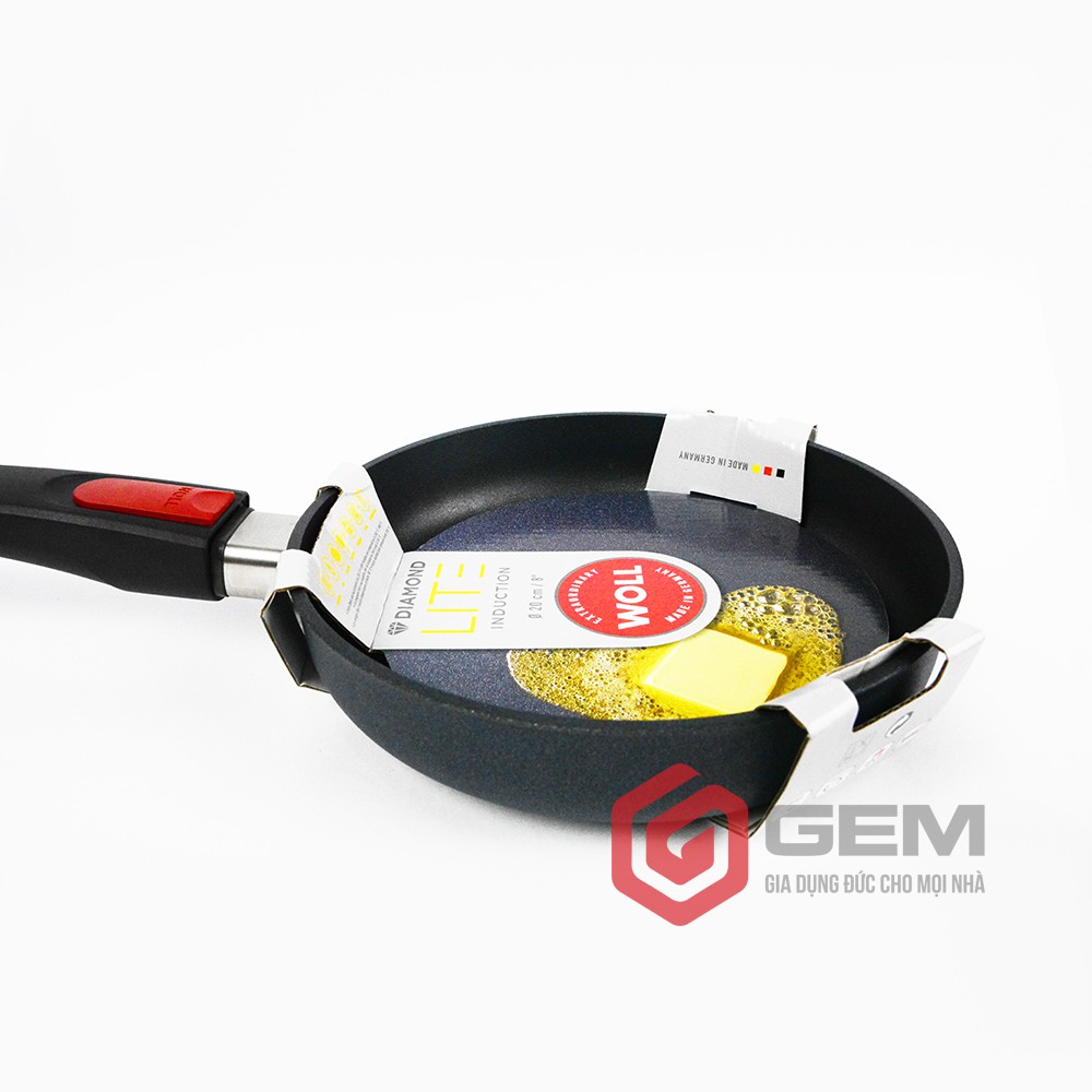 Chảo rán WOLL diamond lite fry pans size 20-24-28cm, Chảo chống dính vân đá [HÀNG Made in Germany] GEM