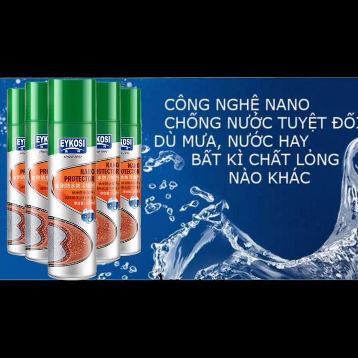 [FREESHIP❤] Bình xịt nano chống thấm nước Eykosi 250ml bảo vệ giày khỏi ướt(Mẫu Mới)