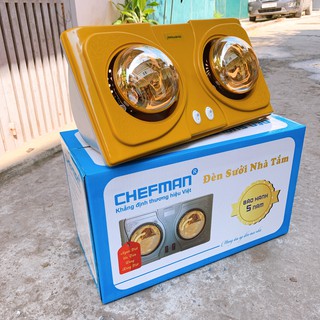 Đèn sưởi nhà tắm 2 bóng cao cấp chefman cm - 622b - hàng chính hãng