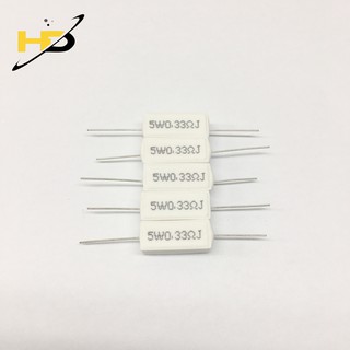Trở sứ 5W 0.33 ôm 5% ( Trở Công Suất-Bộ 10 Con )