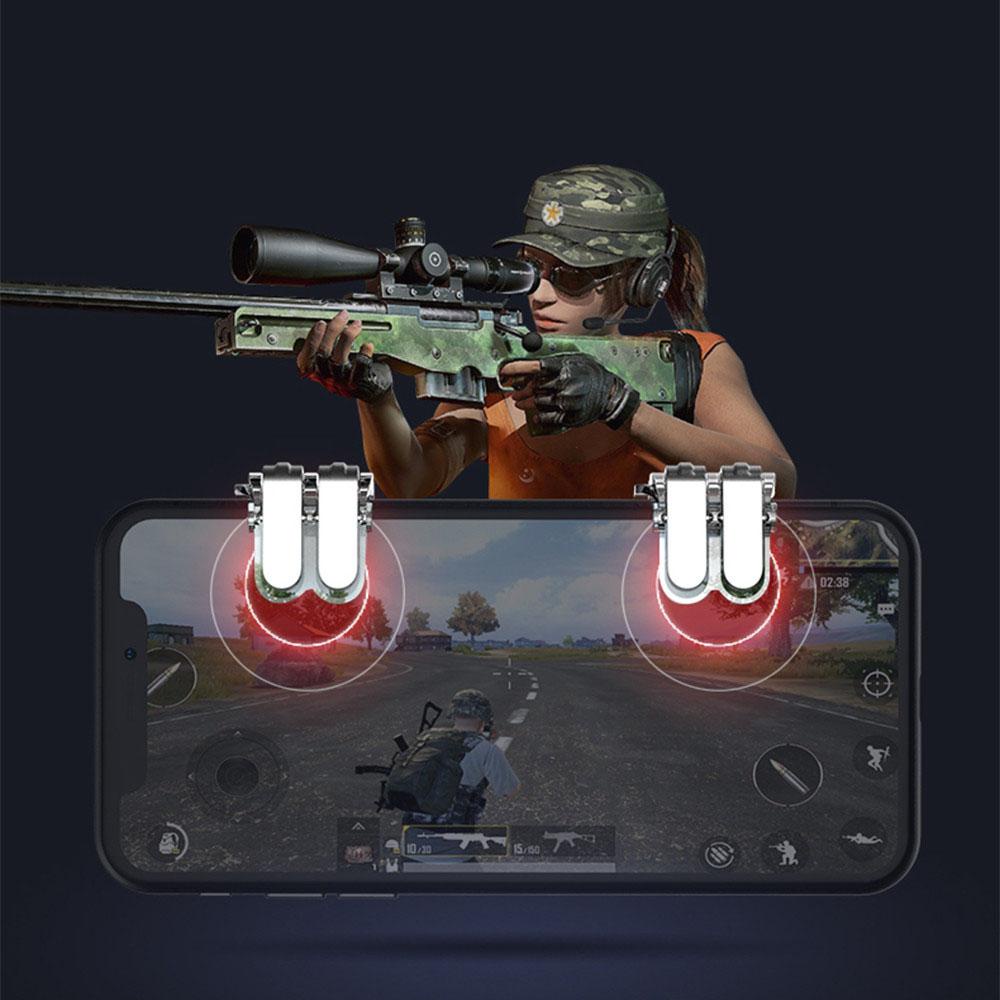 AUGUSTINA 1 Cặp Nút Bấm L1R1 Chơi Game PUBG Bằng Kim Loại