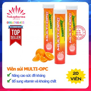 Viên bổ sủi bọt Multi-OPC hương cam – Bổ sung vitamin và khoáng chất thiết yếu cho cơ thể, tăng cường sức đề kháng