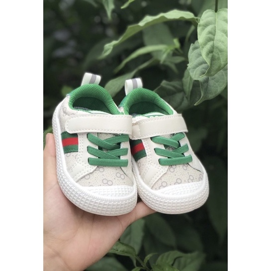 Giày thể thao tập đi cho bé trai, bé gái -giày vải êm chân QC có quai dán mũi chống vấp trượt cho bé(sz15-sz25)A85 -A60
