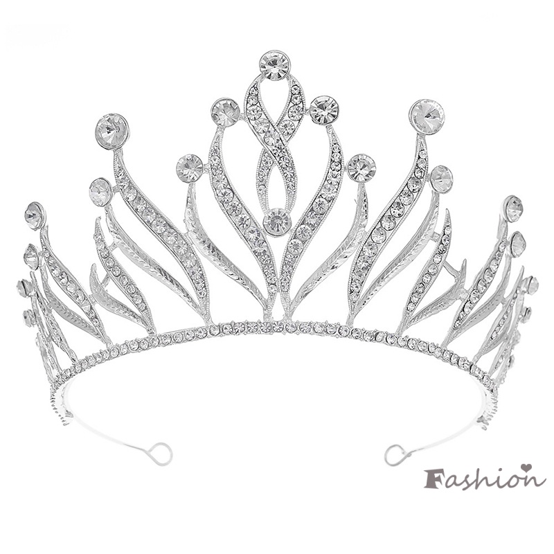 Băng Đô Cài Tóc Hình Vương Miện Đính Đá Lấp Lánh Thời Trang Cho Cô Dâu