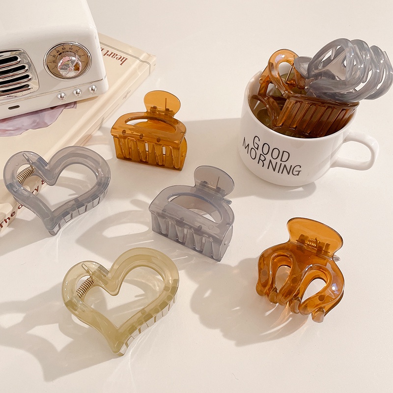 Kẹp Tóc Trong Suốt Nhỏ Nhắn Xinh Xắn Phong Cách Hàn Quốc