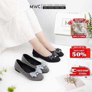 Giày Búp Bê Nữ Thời Trang MWC Kiểu Dáng Tiểu Thư Đính Nơ Xinh Xắn Nhẹ Nhàng NUBB- 2141