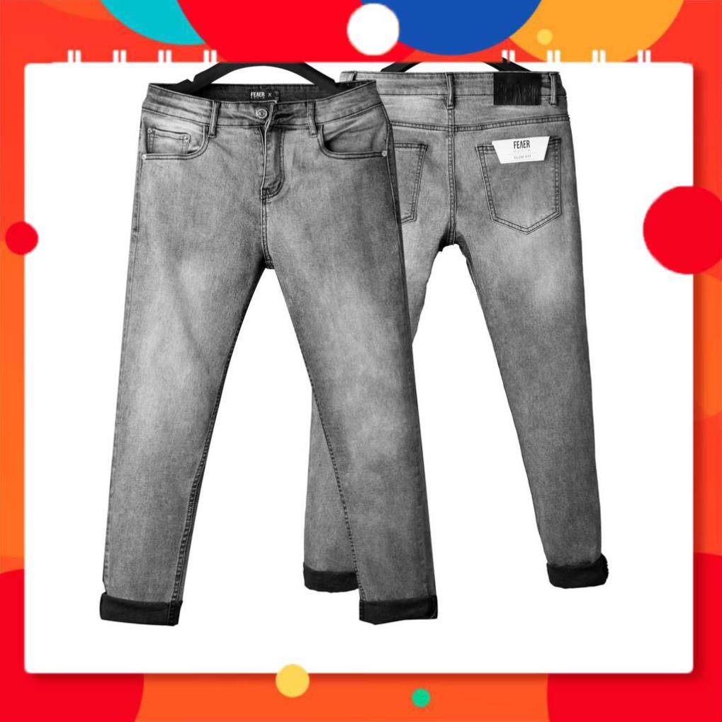New Quần Jean dài nam xám bác Sliver Wash form flimfit mặc thoải mái - FEAER DENIM -Y34 ࿑