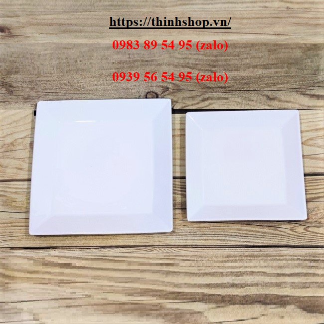 Dĩa sứ trẹt vuông Minh Long - dĩa vuông sứ Minh Long