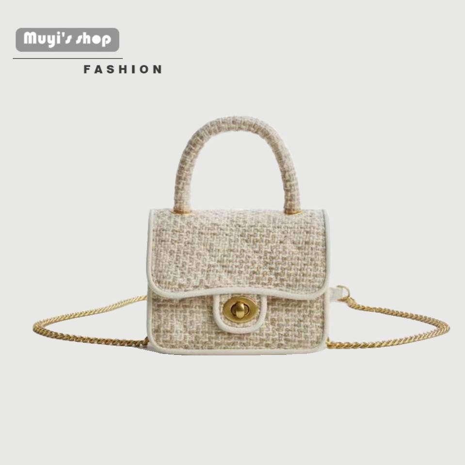 Túi Đeo Vai Hình Vuông Cỡ Nhỏ Thiết Kế Khóa Gài Độc Đáo Thời Trang Xuân Hè Cho Nữ