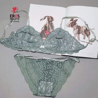 Set áo lót bralette xanh cốm