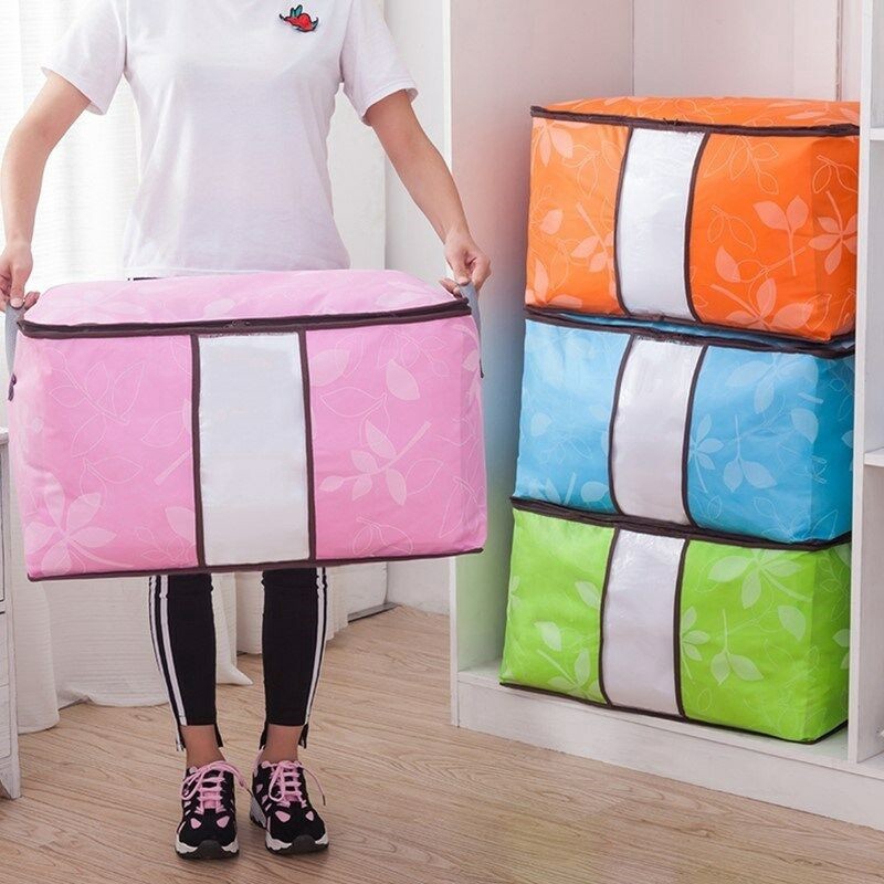 Gối lưu trữ túi quilt Túi lưu trữ không dệt có thể gập lại dung lượng lớn