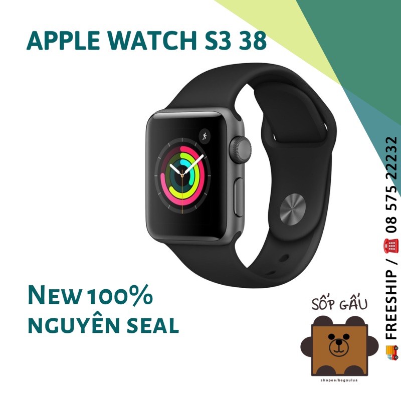 Đồng hồ Apple watch Series 3 38mm silver gray