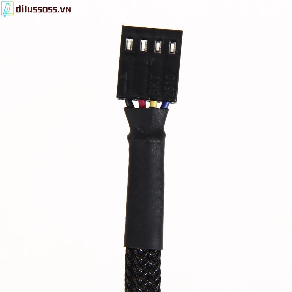 Set 5 dây cáp nối dài quạt tản nhiệt 12in 4 Pin PWM dành cho máy tính