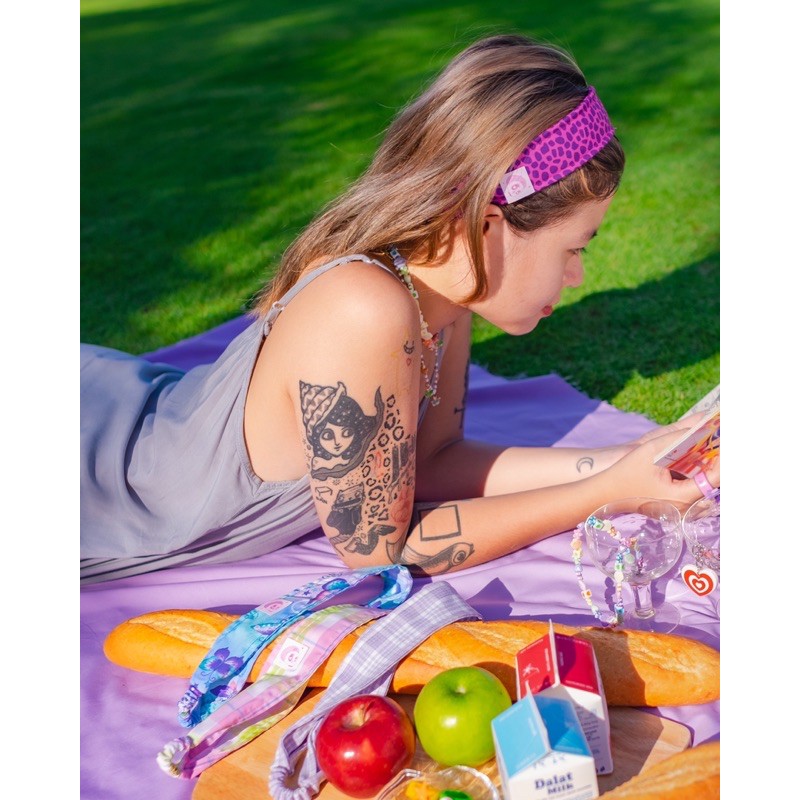 Headband Hè cài tóc vải xinh kẻ nhiều màu | mignonne
