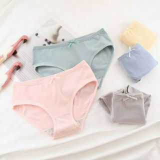 Quần lót nữ cotton trơn nơ thun lạnh dễ thương sexxy gợi cảm (7 màu)