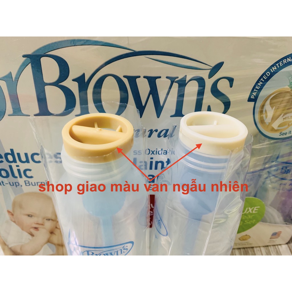 Bình sữa Dr Brown cổ hẹp 60ml, 120ml, 250ml