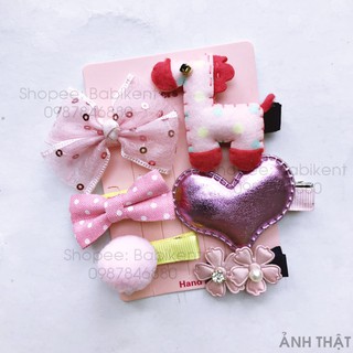 Set kẹp tóc cute cho bé