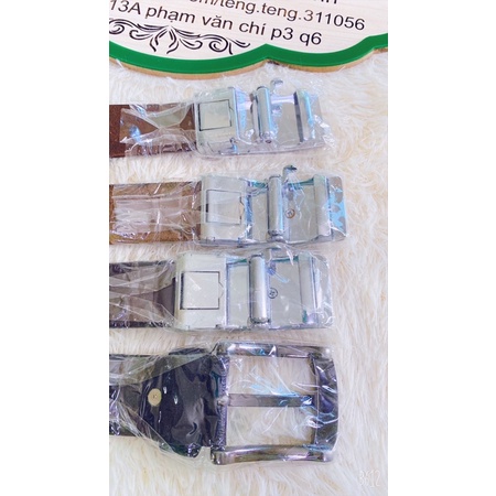 Thanh lý 4 Thắt lưng da nam TA100 mặt thép không rỉ,sáng bóng