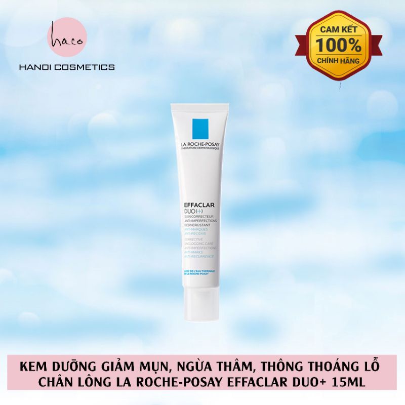 Kem dưỡng giảm mụn, ngừa thâm, thông thoáng lỗ chân lông La Roche-Posay Effaclar Duo+