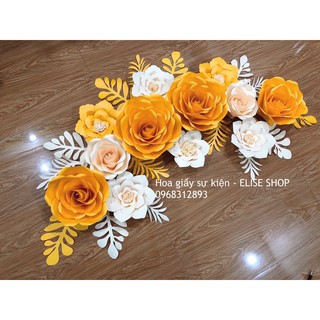 set HOA GIẤY trang trí spa rẻ bền đẹp ( có hướng dẫn khách tự gắn)