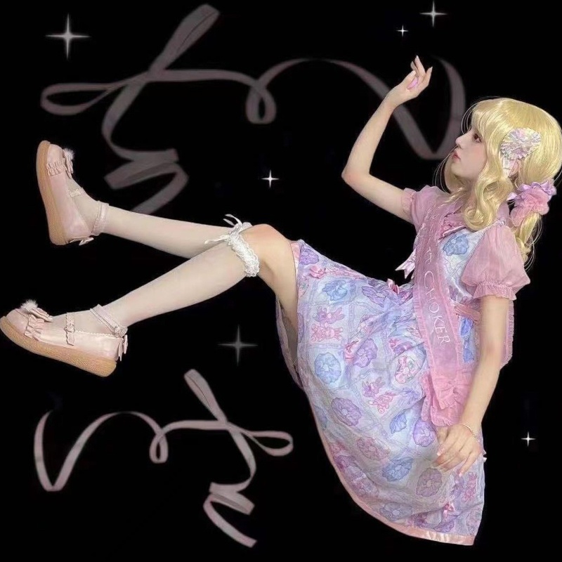 Xixi Vớ Cotton Mỏng Co Giãn Phối Ren Phong Cách Lolita Dành Cho Nữ