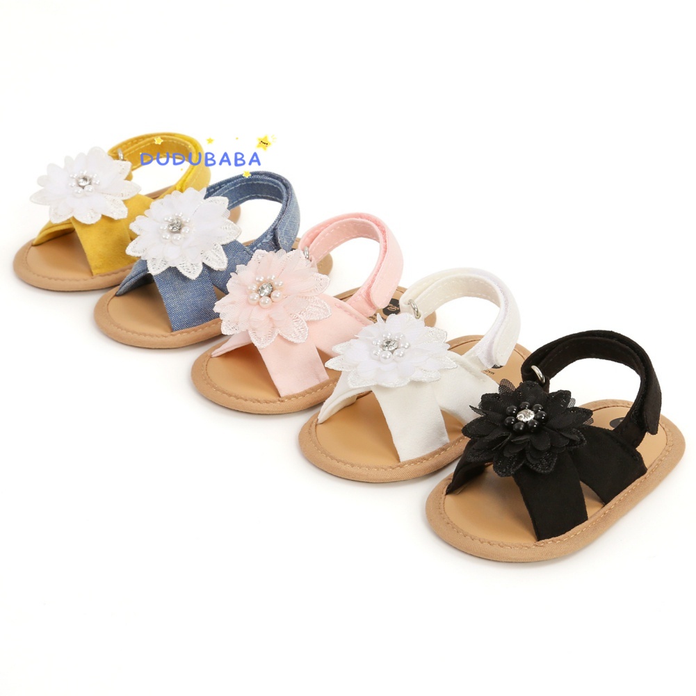 Giày Sandal Đính Hoa Dễ Thương Cho Bé Gái
