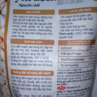 Yến mạch 100g/gói