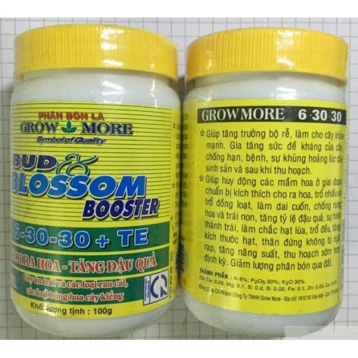 1 LỌ KÍCH HOA GROW MORE BUD BLOSSOM 6 30 30 TE