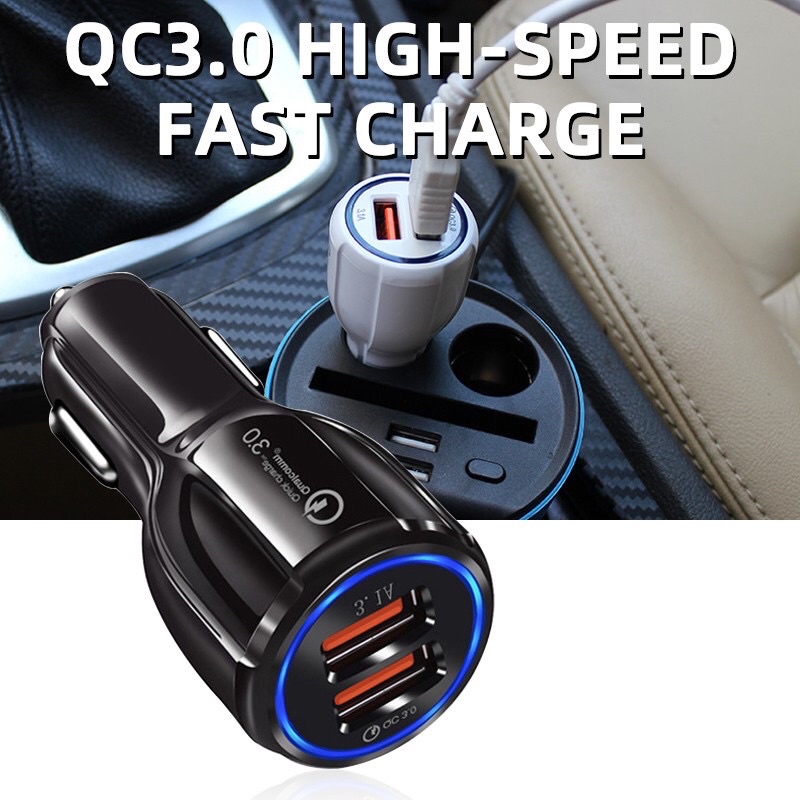 Tẩu sạc nhanh 2 cổng ô tô, Dòng sạc 3,1A phù hợp tất cả các thiết bị