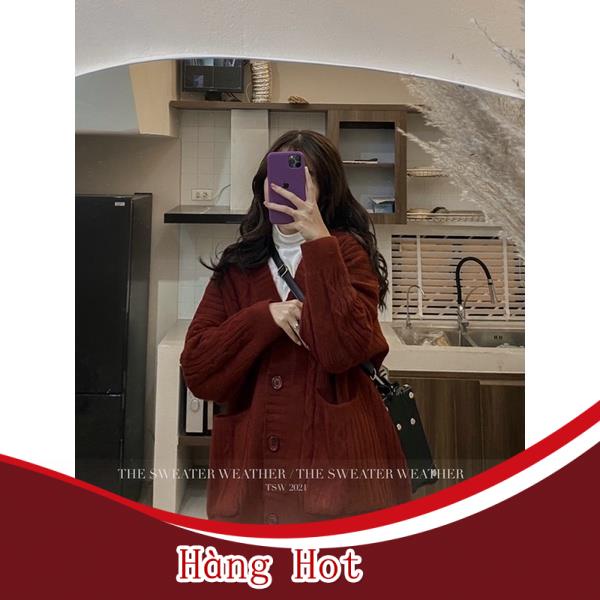 [Hàng Hot ] (Ảnh thật) Áo khoác cardigan len thừng form RỘNG OVERSIZE, ÁO LEN CHẤT ĐẸP TAG NONO the.sweaterweather TSW