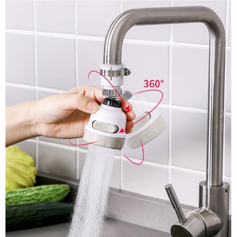 Vòi rửa chén tăng áp 3 chế độ - Đầu vòi tăng áp xoay 360 sử dụng 3 chế độ nước