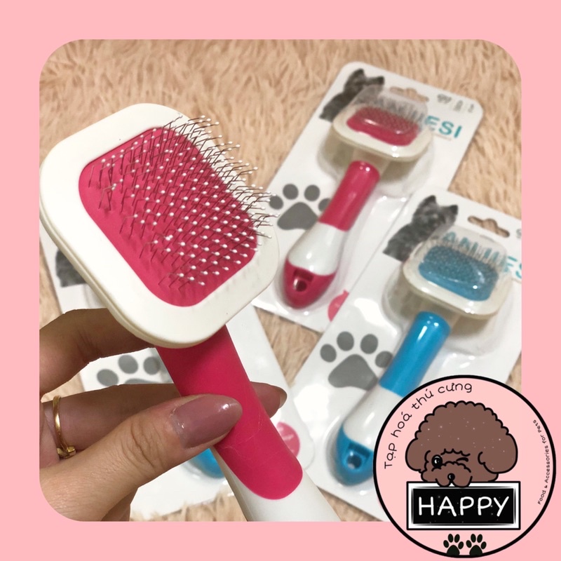 Lược kim chải lông đầu xoay 360 độ cao cấp Anjiesi cho thú cưng / Lược đánh tơi bong lông cho chó mèo [Ảnh thật][Có sẵn]