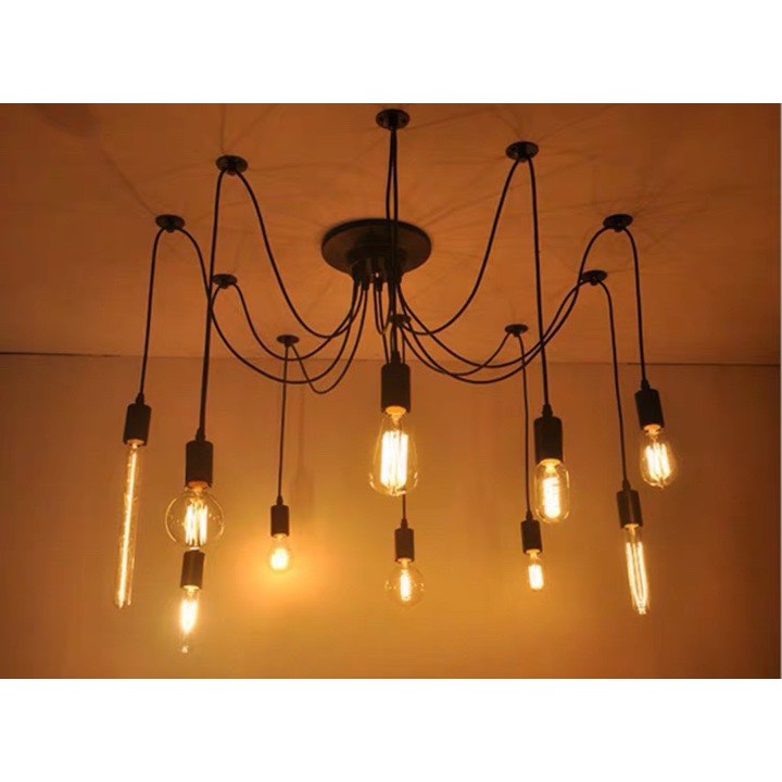 Đèn thả nhện trang trí 7đui - 10đui (Chưa gồm bóng)