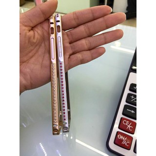 Ốp Viền Nhôm Đính Đá New G-Blue cho iPhone 5 / 5s