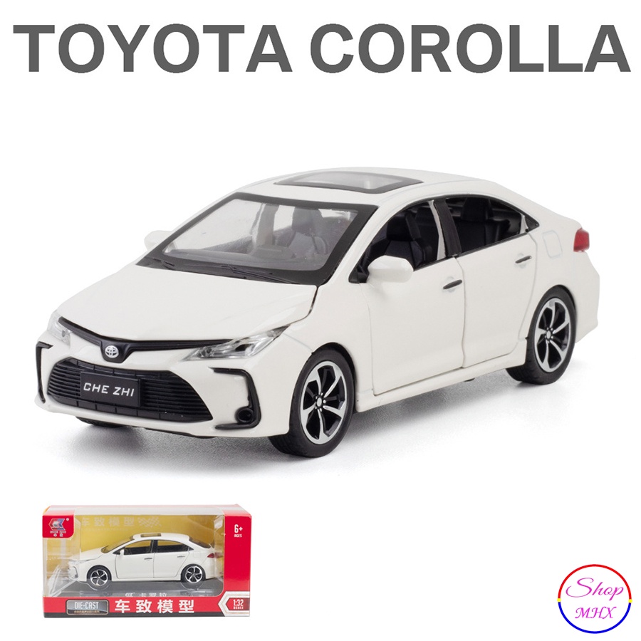 Xe đồ chơi mô hình sắt Toyota Corolla Altis TẶNG KÈM BIỂN SỐ tỉ lệ 1:32 hãng CheZhi
