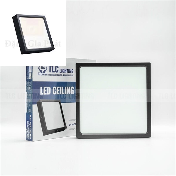 Đèn Led Ốp Trần, đèn ốp bơ, Tròn, Vuông Công Suất 6W,8W,12W,18W,24W  TLC Lighting - Bảo hành chính hãng