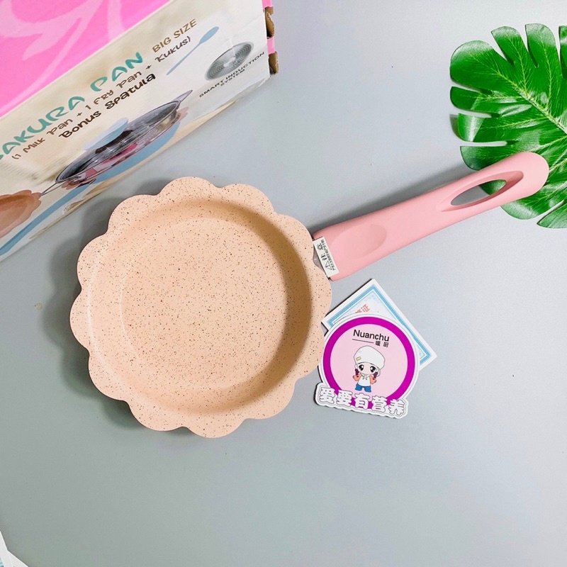 Bộ Nồi Chảo Đá Loại Đẹp Cho Bé 16cm dùng cho mọi loại bếp