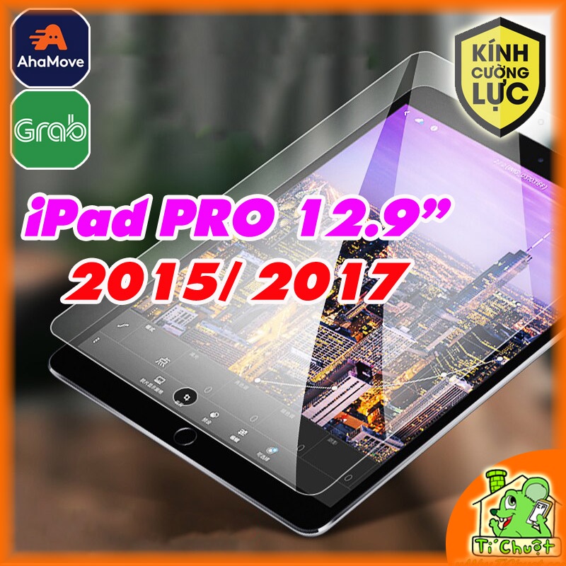 [Ảnh Thật] Kính CL iPad PRO 12.9 2015/2017 (có nút home) Cường Lực Mài Cạnh 2.5D