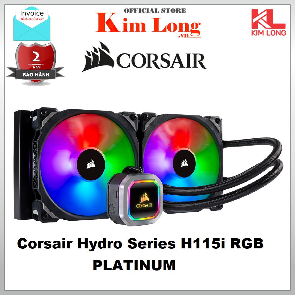 Corsair Hydro Series H115i RGB PLATINUM Tản nhiệt nước - Bảo hành 2 năm chính hãng