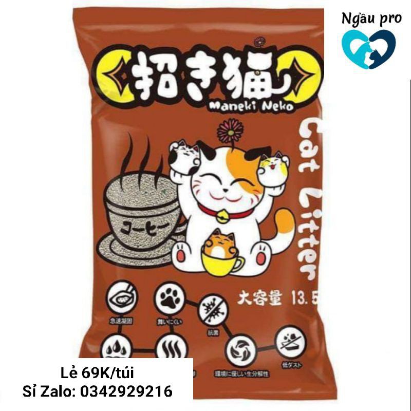 CÁT MÈO CÁT VỆ SINH MANEKI NEKO litter đất sét nhật