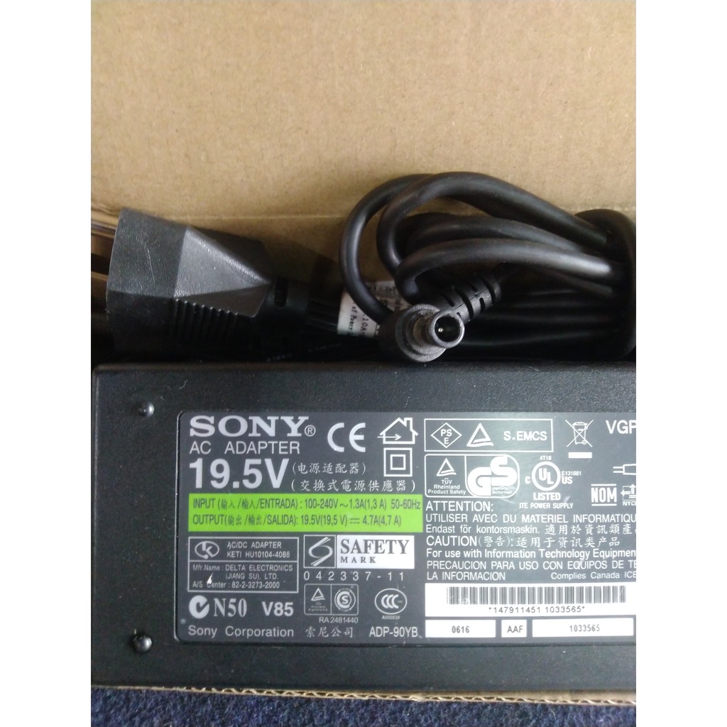 Bộ sạc Laptop SONY 19V-4.7A zin theo máy