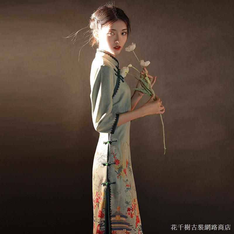 Đầm sườn xám cách tân phong cách Retro trẻ trung cho nữ