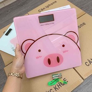 Cân điện tử lợn hồng TẶNG KÈM PIN - Cân điện tử sức khỏe thông minh
