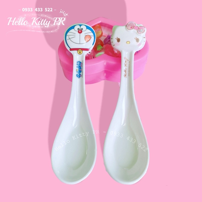 Muỗng nhựa melamine Hello Kitty Doremon Doraemon